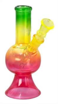 Mini Glas-Bong ca. 15cm ø 32mm "Rasta"